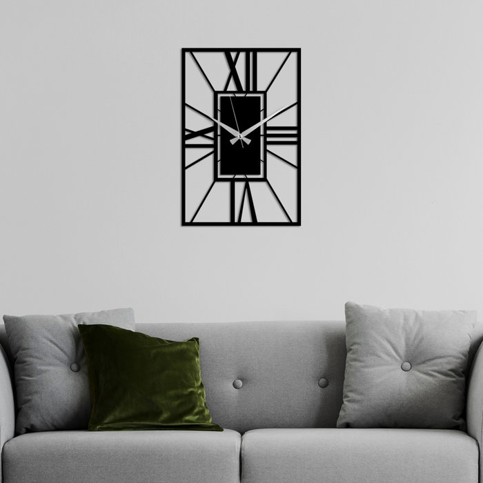 Wallity Reloj de pared metálico Striped en negro Wallity Reloj de pared metálico Striped en negro
